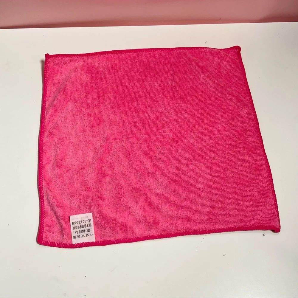 Y2K kawaii pink teddy bear washcloth